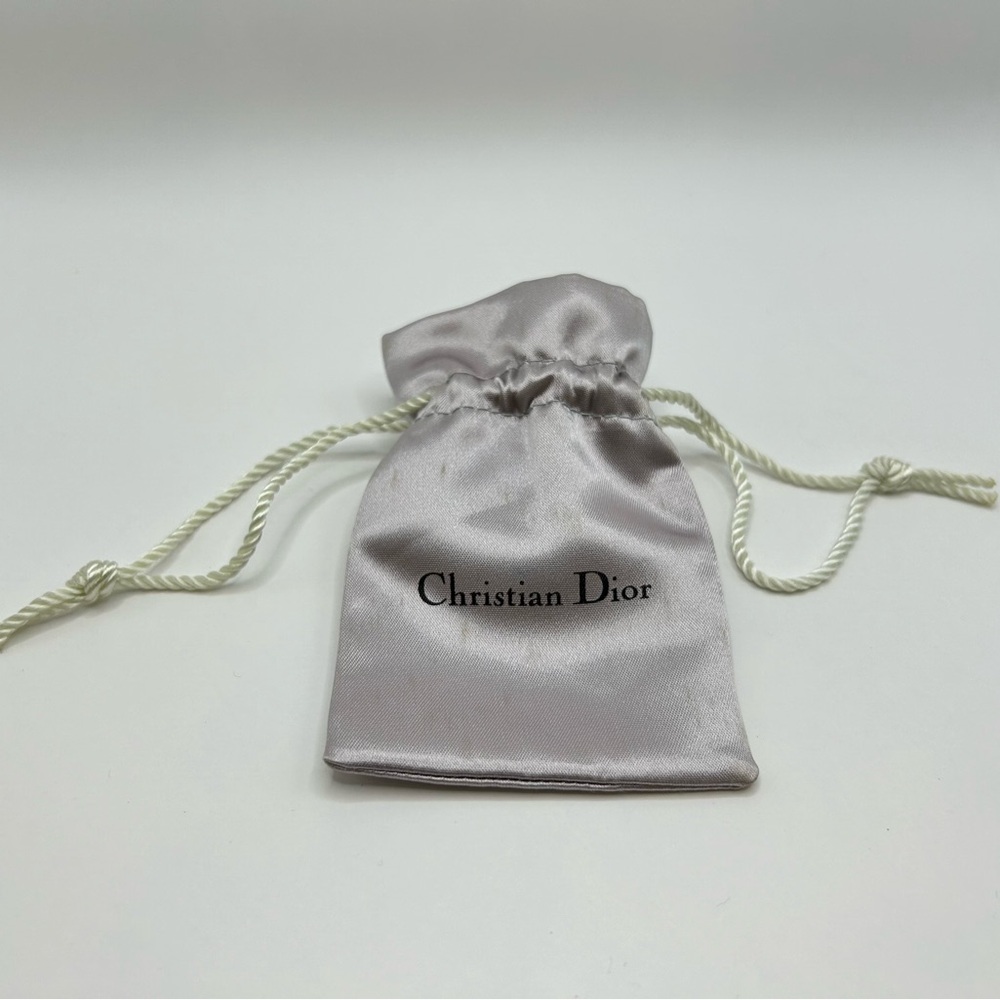 Christian Dior Gold Plated Necklace with Faux Pearl Pendant, Pouch Included - Picture 6 of 6